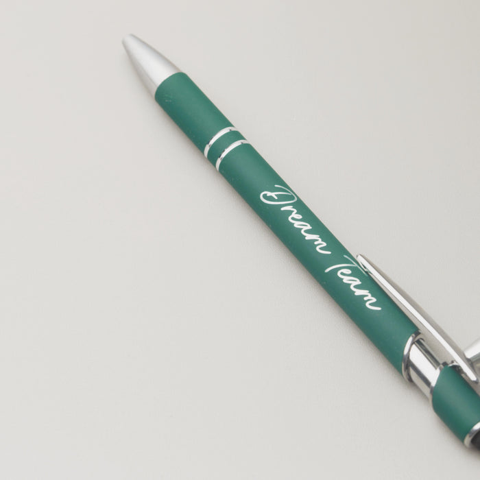Personalised Pens for Business Promotional Gifts - In Forest Green Color