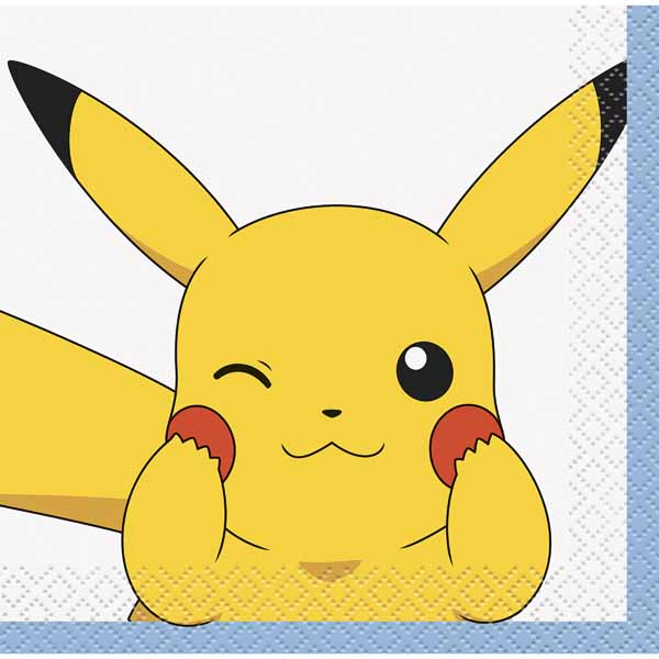Pokémon Beverage Napkins, 16 Pack