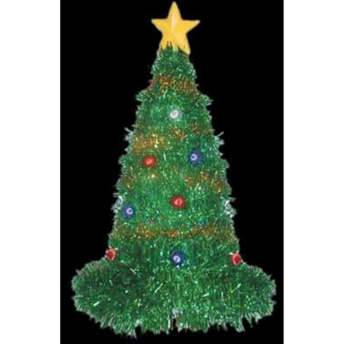 Christmas Tree Hat With Blinking Lights