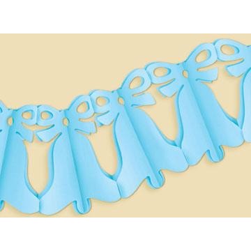 Light Blue Bell Garland, 12 ft