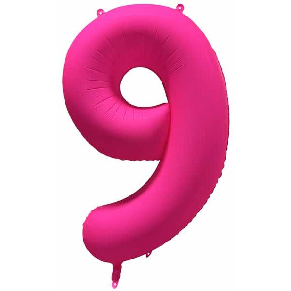 Decochamp 34-Inch Neon Pink Number 9 Balloon