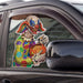 Creepy Clown Back Seat Driver Window Cling