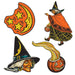 Halloween Cutouts Set - Witch, Pumpkin, Moon