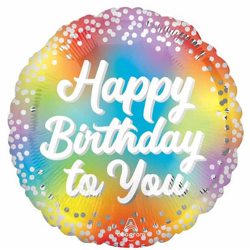 Birthday Glitz 18-Inch Round Foil Balloon