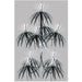 Black & Silver Firework Chandelier, 1 Count