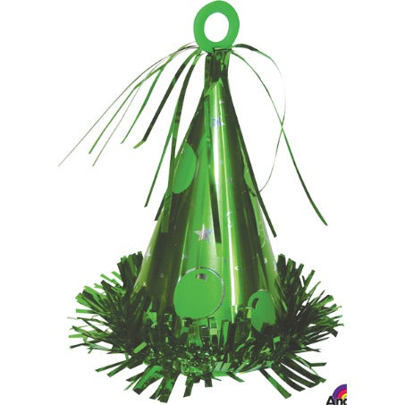 Green Party Hat Balloon Weight, 170 g (6 oz)