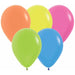 Sempertex Assorted Neon 11-Inch Latex Balloons, 50-Pack