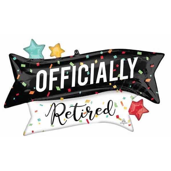38-Inch Retirement Shaped Foil Balloon