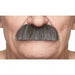 Black and Grey Costume Moustache, 10 cm
