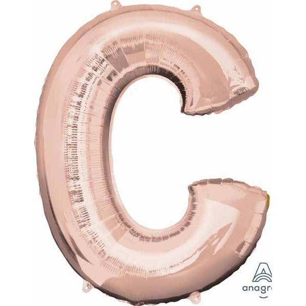 16 Inch Rose Gold Letter C Balloon