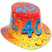 Orange Happy 40th Birthday High Hat