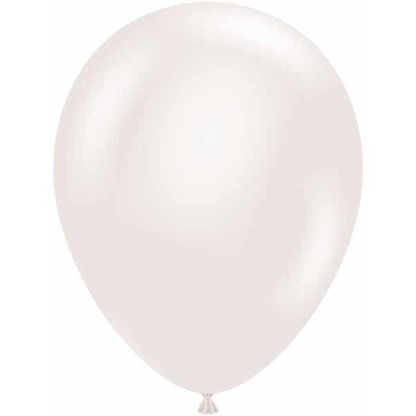 TUFTEX Pearl White Sugar 17-Inch Latex Balloons, 50 Count
