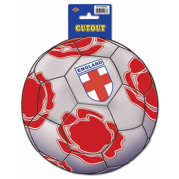 England Soccer Ball Cutout, 10 Inch