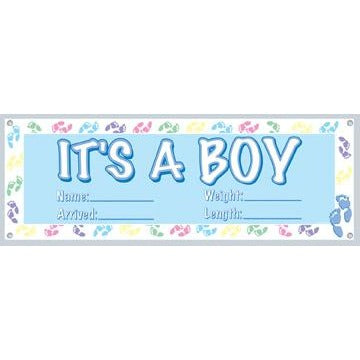 It's a Boy Sign Banner, 63 x 21 Inches