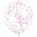 12-Inch Pink Confetti Print Latex Balloons, 4-Pack