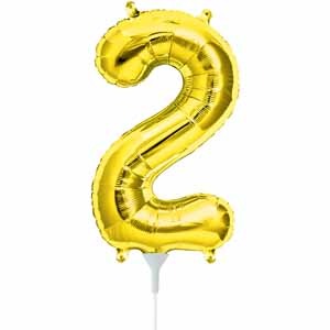 16-Inch Gold Number 2 Balloon