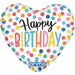 PRIMA BIRTHDAY 9" CONFETTI HEART 6/PKG