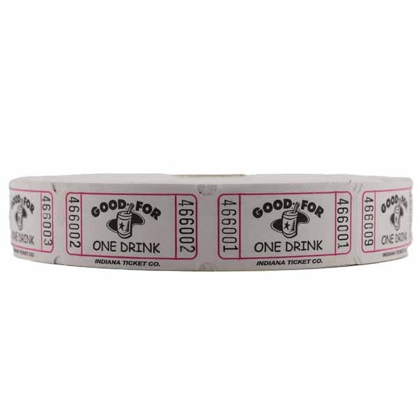 ROLL TICKETS 2000 GOOD 1 DRINK WHITE