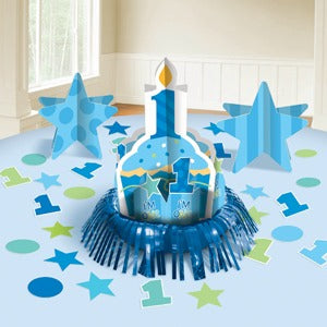 Boy's 1st Birthday Table Decoration Kit, 9 Pieces