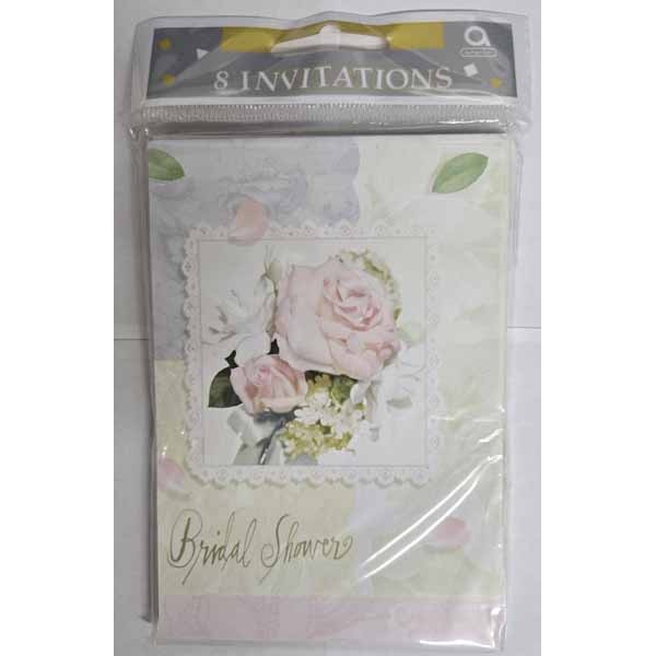 Love in Bloom Bridal Invitations, 8 Pack