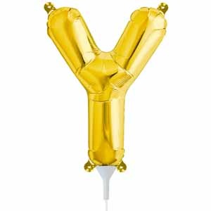 16" Gold Letter Y Balloon