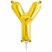 16" Gold Letter Y Balloon