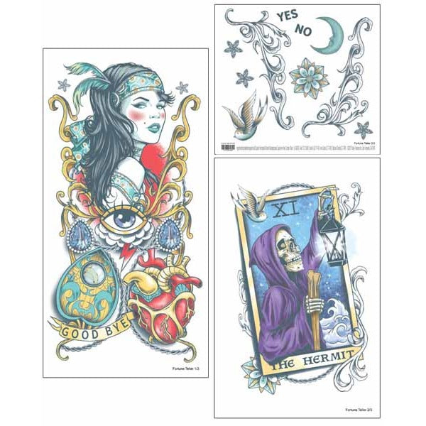 Tinsley Transfers Fortune Teller Sleeve FX Temporary Tattoo