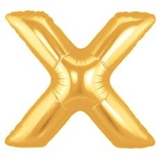 7-Inch Gold Megaloon Letter X Balloon