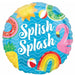 Pool Party Splash 18-Inch Round Foil Balloon