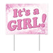It's a Girl Plastic Sign, 11 x 15 Inches