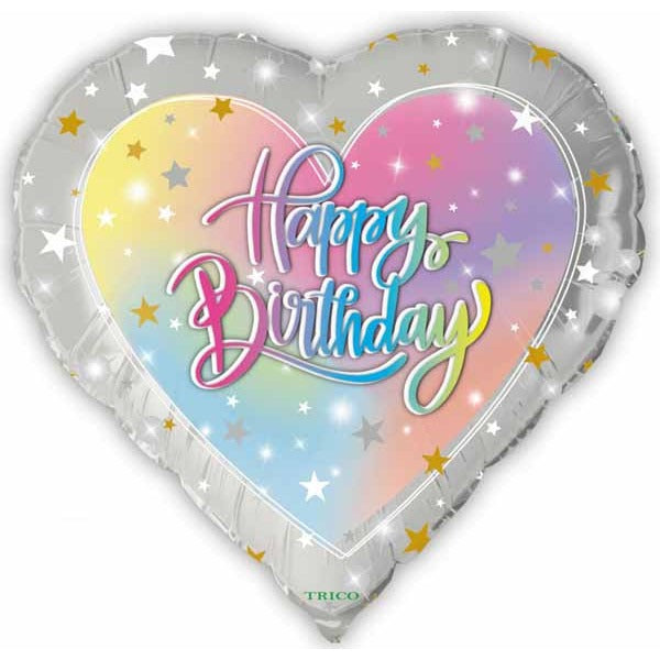 Happy Birthday Heart Foil Balloon, 18 Inch