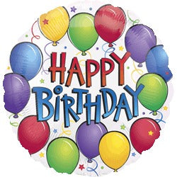 Balloon Fun Happy Birthday 18-Inch Round Foil Balloon