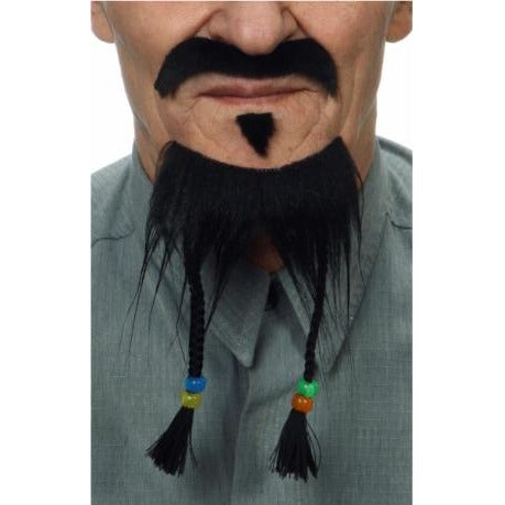 Black Pirate Moustache and Beard Set