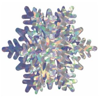 3D Prismatic Snowflake Centerpiece, 10 Inch