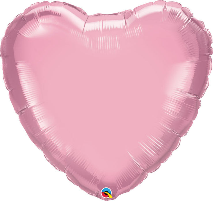 36" Heart Pearl Pink Mylar Balloon