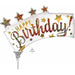 Happy Birthday Glitter Banner Mini Shape Foil Balloon