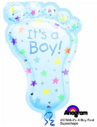 It's a Boy Baby Foot 32-Inch Foil Balloon