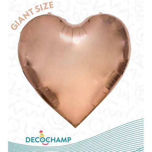 DecoChamp DecoHeart 68 Inch Rose Gold Heart Foil Balloon