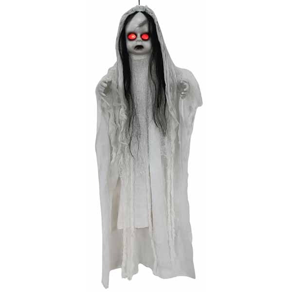 3 ft Light-Up Hanging White Doll Halloween Decoration