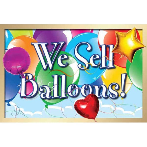 We Sell Balloons Door Sign, 18 × 12 Inches