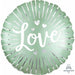 Satin Love Burst 18-Inch Round Foil Balloon