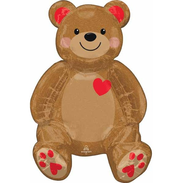 20-Inch Sitting Teddy Bear Foil Balloon