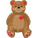 20-Inch Sitting Teddy Bear Foil Balloon
