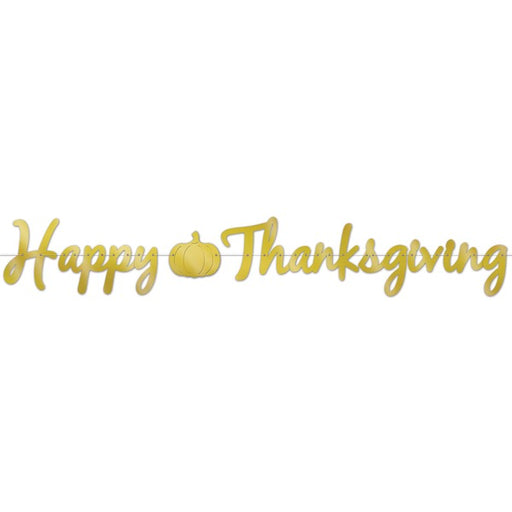 Foil Happy Thanksgiving Streamer, 1 Pack