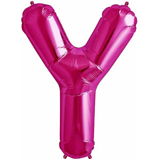 34-Inch Magenta Letter Y Balloon