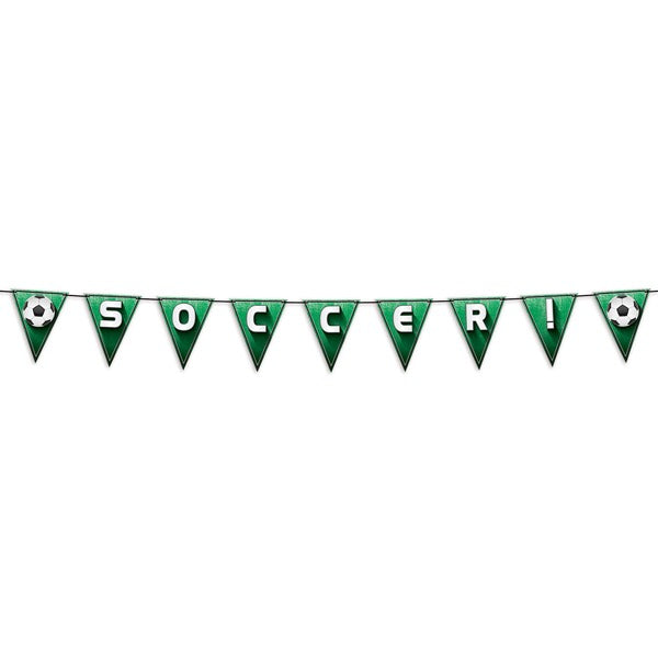 Soccer Pennant Streamer, 8 ft