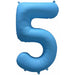 DecoChamp 34" Neon Blue Number 5 Balloon