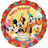 MICKEY & FRIENDS HBD 18" RND HX S60 PKG