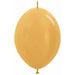 Sempertex Gold 6" Link-O-Loon Latex Balloons, 50 Count