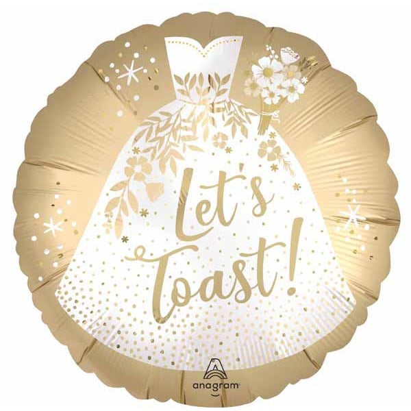 Let's Toast 18-Inch Round Foil Balloon